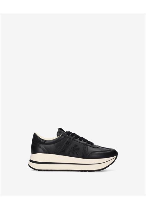 Premiata Bethcoin 8503 Sneaker in Embossed Black Leather Women's PREMIATA |  | BETHCOIN VAR8503